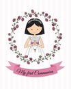 My first communion girl Royalty Free Stock Photo