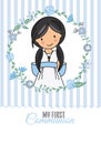 My first communion girl Royalty Free Stock Photo