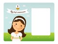 My first communion horizontal invitation Royalty Free Stock Photo