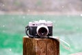 My Fuji Camera Xt10, A Mirrorless Camera Beside A Lake On A Snowy Day