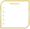 My Goals on board with. Business concept Royalty Free Stock Photo