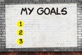 MY GOALS Handwriting of My Goals