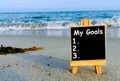 My goals list on Blackboard. Royalty Free Stock Photo