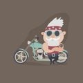 My grandfather forever young biker Royalty Free Stock Photo