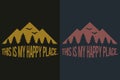 This Is My Happy Place, Camping Shirt, Outdoor Shirt, Mountain Shirt, Camping Lover Shirt, Adventure Shirt, Travel Shirt, Camping Royalty Free Stock Photo