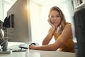 My hard work will pay off in the end. Portrait of a young woman working on a computer in her home office. Royalty Free Stock Photo