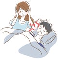 My husband`s snoring saying a sleepless wife