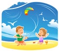 My Kite flying high Royalty Free Stock Photo