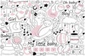 My little baby doodle set Royalty Free Stock Photo