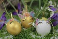 My little egg unicorns on green grass