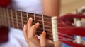 My little girl playing guitar Royalty Free Stock Photo