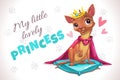 My little lovely princess. Cute forizontal poster with pretty chihuahua dog.