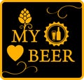 My love beer icon Royalty Free Stock Photo