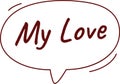 My Love Lettering Bubble