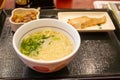 My lunch at a modest cafe in Tokyo where I first ordered from a vending machine. then sit down and the waiter will bring you food