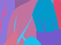 Beautiful of Colorful Art Blue, Pink and Purple Leaf, Abstract Modern Shape. Image for Background or Wallpaper Royalty Free Stock Photo