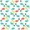 Beautiful of Colorful Love Shape and Square, Repeated, Abstract, Illustrator Pattern Wallpaper