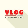 My original vlog logo, flat style