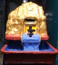 Lord shiva linga from water fountain project golden hill