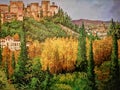 My painting -Granada in autumn