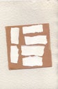 My pieces of paper torn from delusions scanned to make room for you to write. postit set used for sites Royalty Free Stock Photo