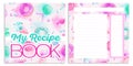 My Recipe book - Sweets and treats. Vector.