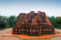 My Son temple red bricks in cloudy weather Vietnam Royalty Free Stock Photo