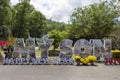 Sign of My Son at the entrance of Sanctuary, Vietnam Royalty Free Stock Photo