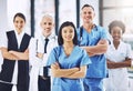 My team and I are focused on your health. Cropped portrait of an attractive female doctor standing with her arms folded Royalty Free Stock Photo