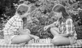 My turn. worthy opponents. develop hidden abilities. two concentrated girls play chess. chess playing sisters. skilled Royalty Free Stock Photo