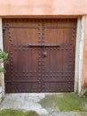 Entrance doors and gates of old houses or castles throughout France Royalty Free Stock Photo