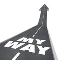 My Way Words 3D Road Arrow Upward Unique Different Individual