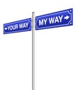 My Way Your Way Roadsign Royalty Free Stock Photo