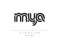 MYA Creative Unique Modern Letter Logo Design Royalty Free Stock Photo