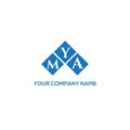 MYA letter logo design on white background. MYA creative initials letter logo concept. MYA letter design