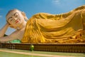 Mya Tha Lyaung Reclining Buddha. Bago. Myanma. Burma.