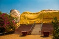 Mya Tha Lyaung Reclining Buddha. Bago. Myanma. Burma.