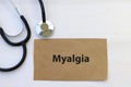 myalgia on brown paper Royalty Free Stock Photo