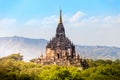 Myanmar bagan tamples light birma Royalty Free Stock Photo