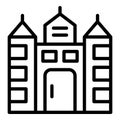 Myanmar building icon outline vector. National architecture