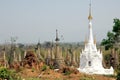 Myanmar / Burma Indein Pagodas Royalty Free Stock Photo