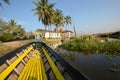 Inle Lake Canoe floating luxury house Royalty Free Stock Photo