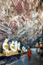 Myanmar. Hpa Han. Monks visit Kaw Gon Royalty Free Stock Photo