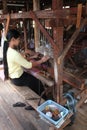 Myanmar hand-loom woman