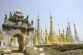 Myanmar Inle Lake - Indein Pagodas Royalty Free Stock Photo