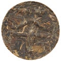 Myanmar Kokang puerh with tea hieroglyph on surface round shape