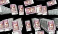 Myanmar Kyat money banknotes pack 3d illustration