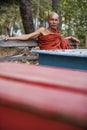 Myanmar - garden inside a buddhist temple