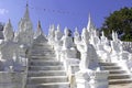 Myanmar, Mingun: white pagoda