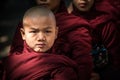 Myanmar novice in Mahagandayon Monastery of Amarapura the old capital of Myanmar.